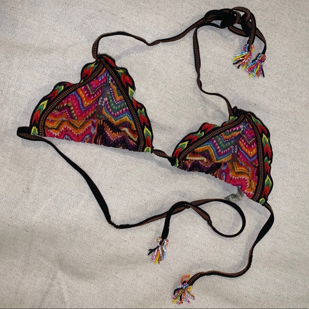 Colorful Aqua Bendita Bikini Top